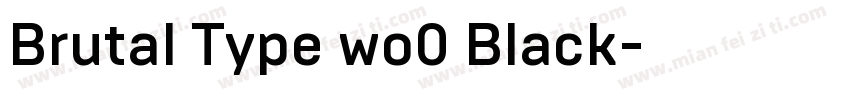 Brutal Type wo0 Black字体转换